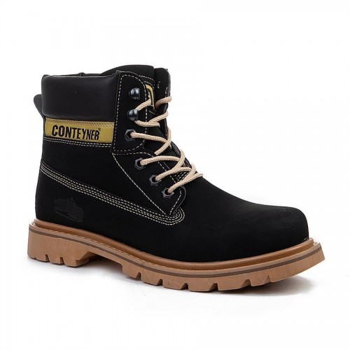 Conteyner 923 Nubuk Siyah Erkek Bot +7 Cm