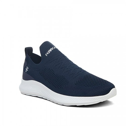 Ferrossa 041 Erkek Triko Lacivert Spor Ayakkabı +6 Cm