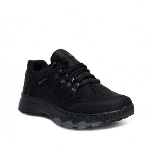 Wanderfull 3027 Cilt Siyah Erkek Trekking Ayakkabı +6 Cm